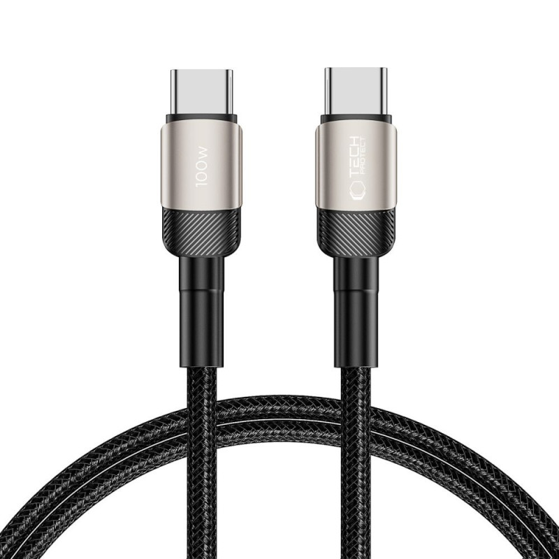 Tech-Protect UltraBoost Evo kábel USB-C / USB-C 100W 5A 100cm Titanium