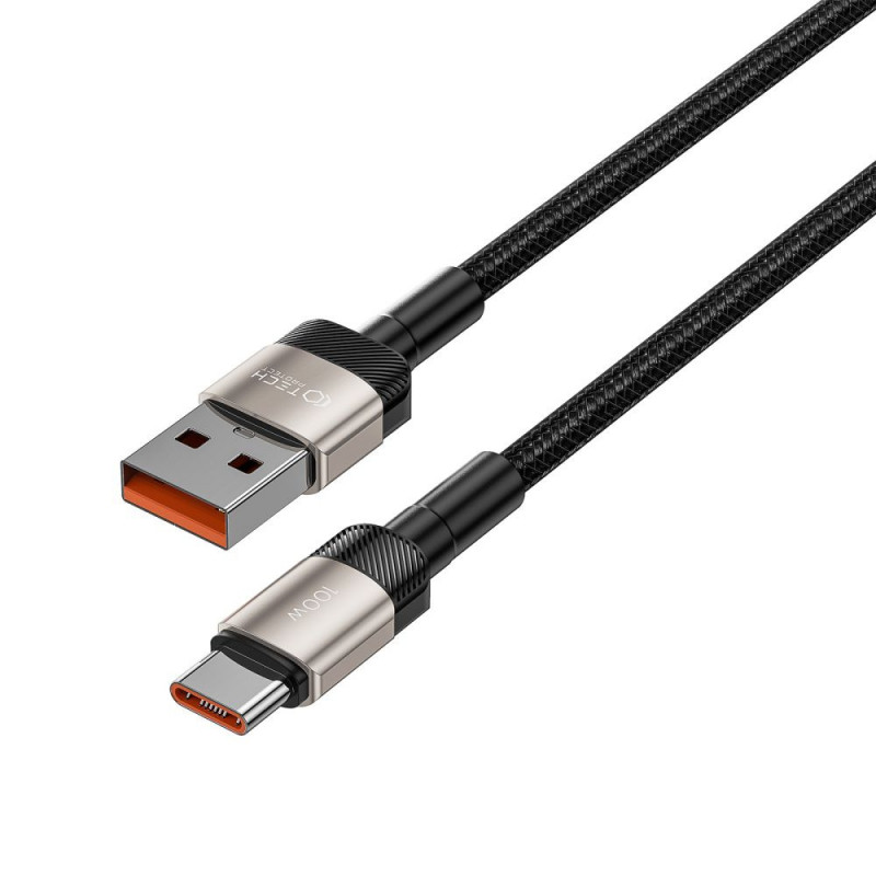 Kábel Tech-Protect UltraBoost Evo USB-A / USB-C 100W 5A 100cm Titanium