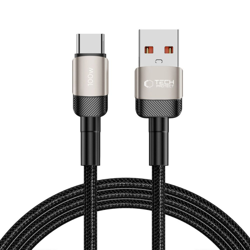 Kábel Tech-Protect UltraBoost Evo USB-A / USB-C 100W 5A 200cm Titanium