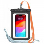 Tech-Protect UWC9 univerzálne vodotesné puzdro 8,9", čierno-oranžové