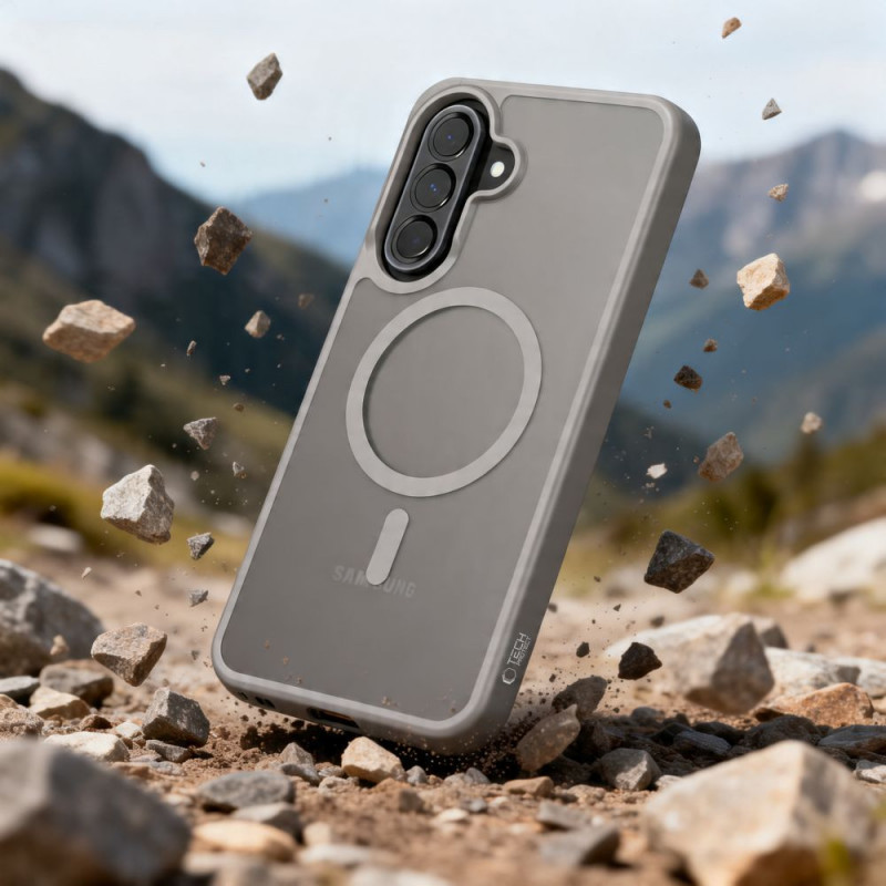 Tech-Protect Magmat MagSafe puzdro na Samsung Galaxy A57 5G, matná sivá