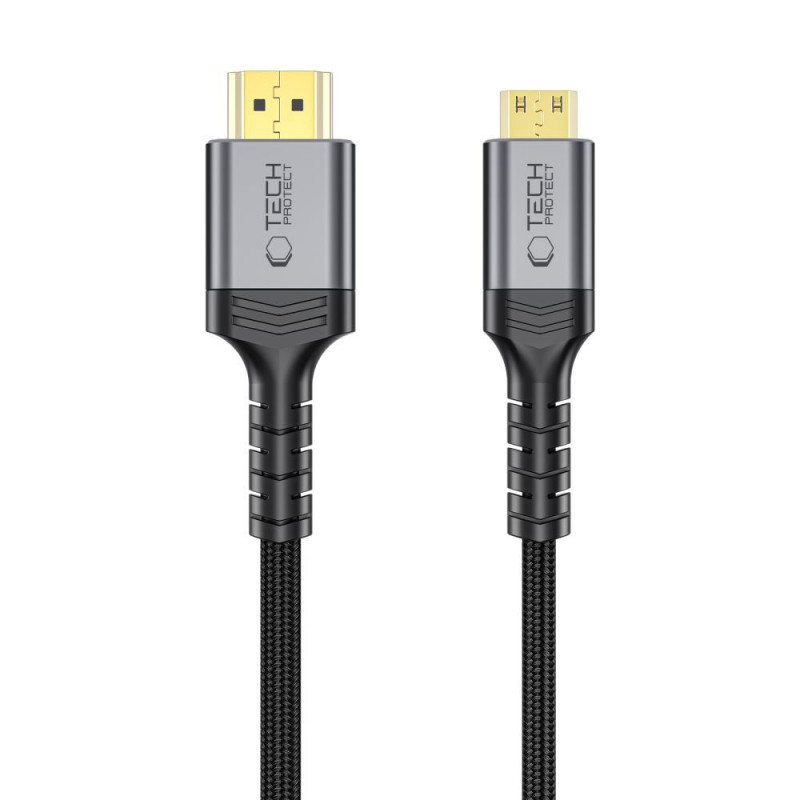 Tech-Protect UltraBoost Mini HDMI na HDMI 2.1 kábel, 8K 60Hz, 200 cm, čierny