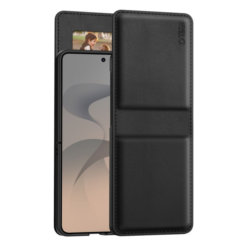 Puzdro s peňaženkou Tech-Protect pre Samsung Galaxy Z Flip 8, čierne