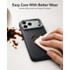 Koženkové puzdro ESR Leather Kickstand MagSafe pre Apple iPhone 17 Pro Max / 18 Pro Max, čierne