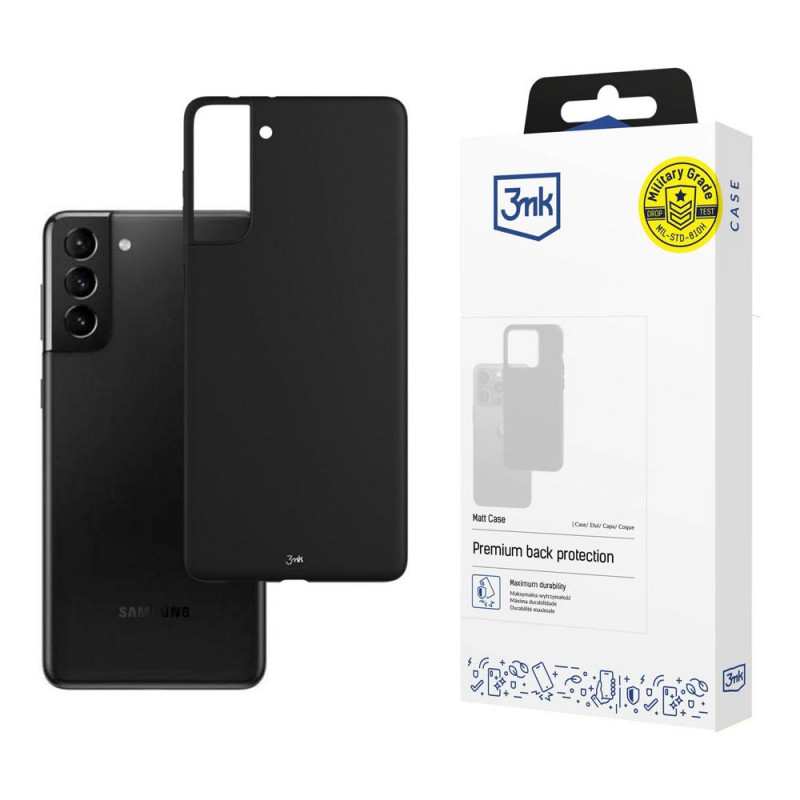 3MK Matt Case pre Samsung Galaxy S21+ Plus 5G, čierne