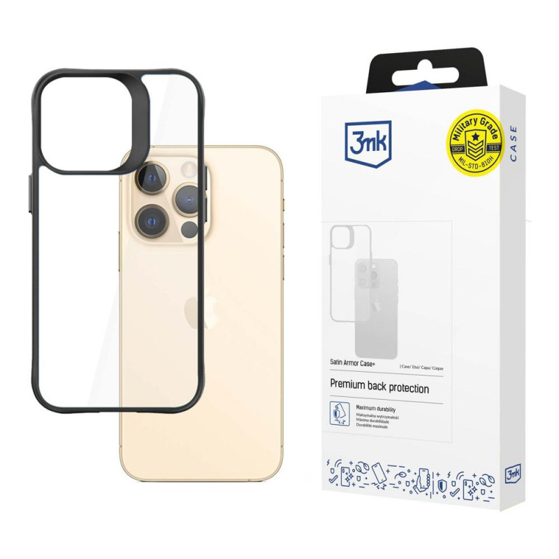 3MK Satin Armor Case+ pre Apple iPhone 13 Pro Max (3MK3503), čierne