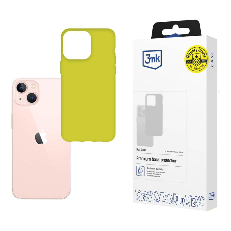 Puzdro na telefón 3MK Matt Case Apple iPhone 14, limetkovo zelené