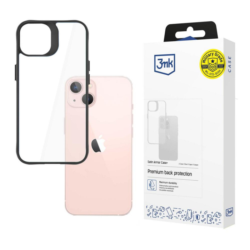 3MK Satin Armor Case+ pre Apple iPhone 14 Plus / 15 Plus, transparentný