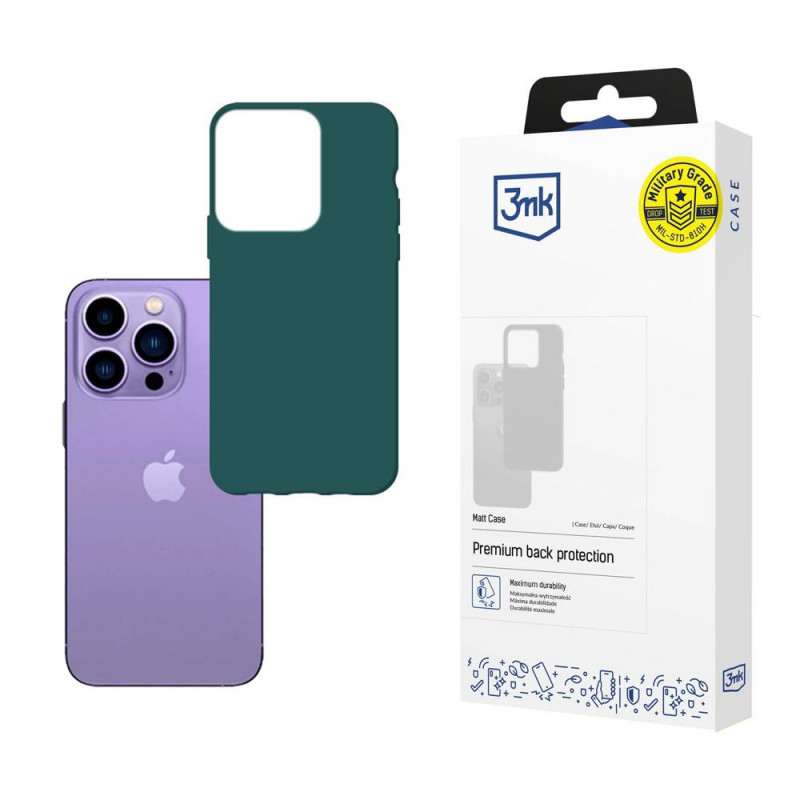 3MK Matt Case 3MK4049 pre Apple iPhone 14 Pro Max, tmavozelené