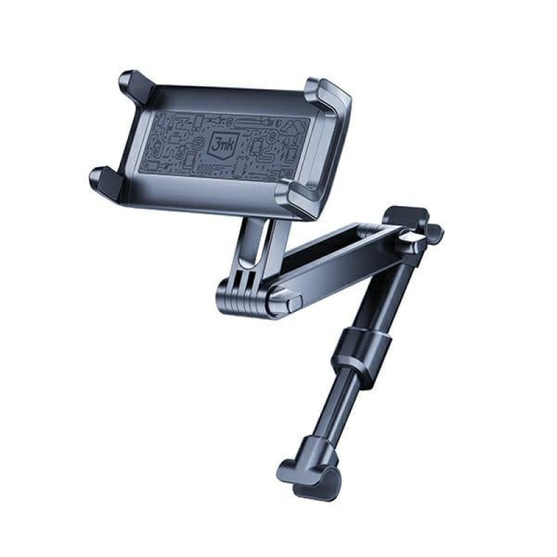 3MK Single Headrest Holder držiak do auta na hlavovú opierku pre telefóny a tablety 4,7"-12,9", čierny