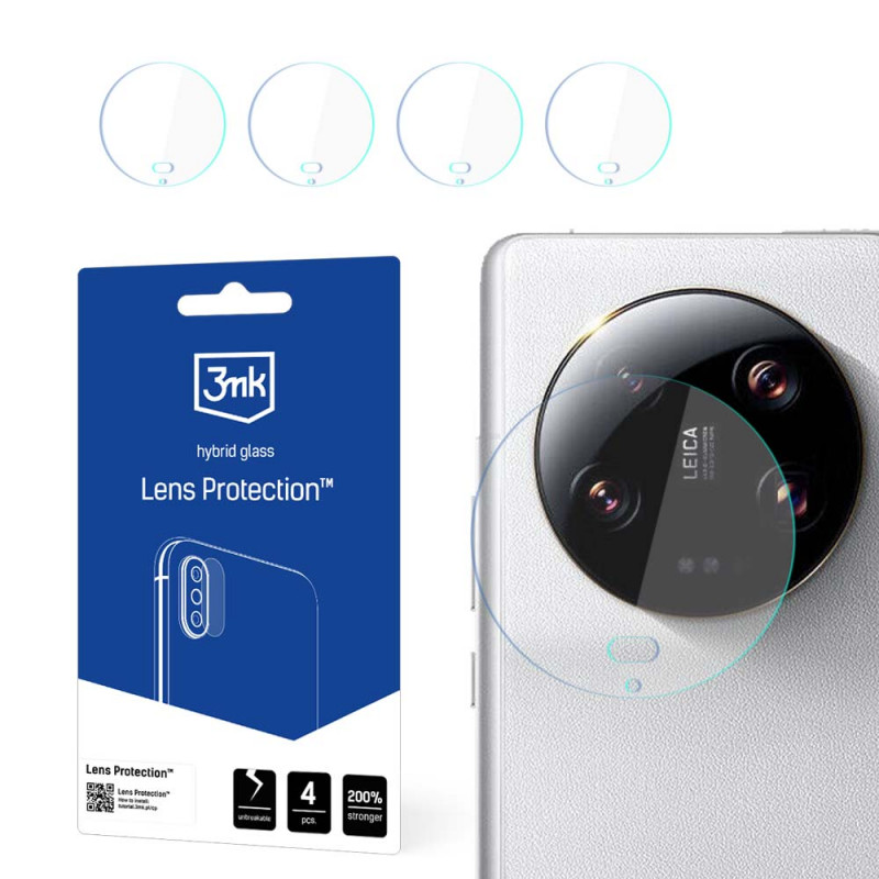 3MK Lens Protection sklo na objektív fotoaparátu pre Xiaomi 14 Ultra (4 ks)