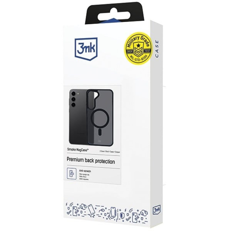 3MK Smoke MagCase s MagSafe pre Samsung Galaxy S24, polopriehľadný