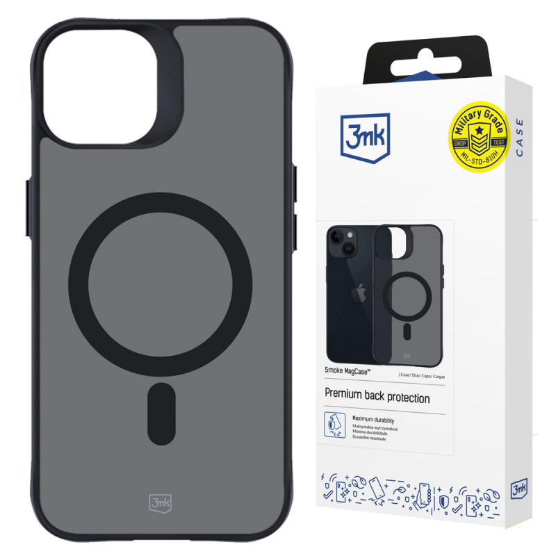 3MK Smoke MagCase s MagSafe pre Apple iPhone 15, priesvitný