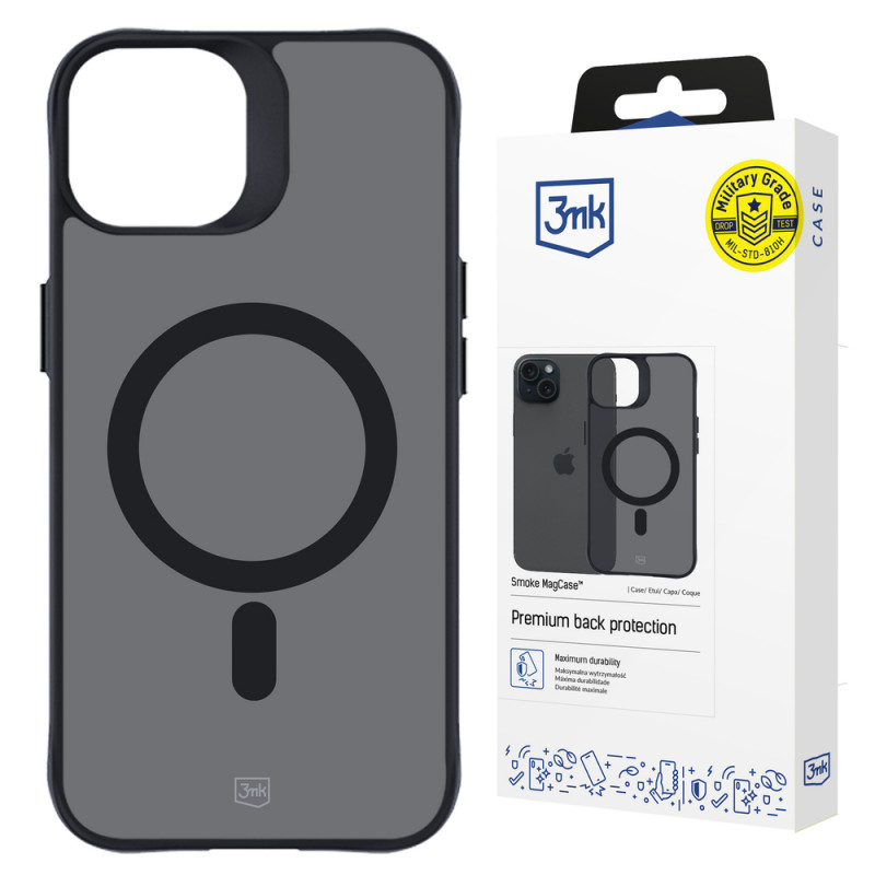 3MK Smoke MagCase s MagSafe pre Apple iPhone 15 Plus, polopriehľadný (156048-0)
