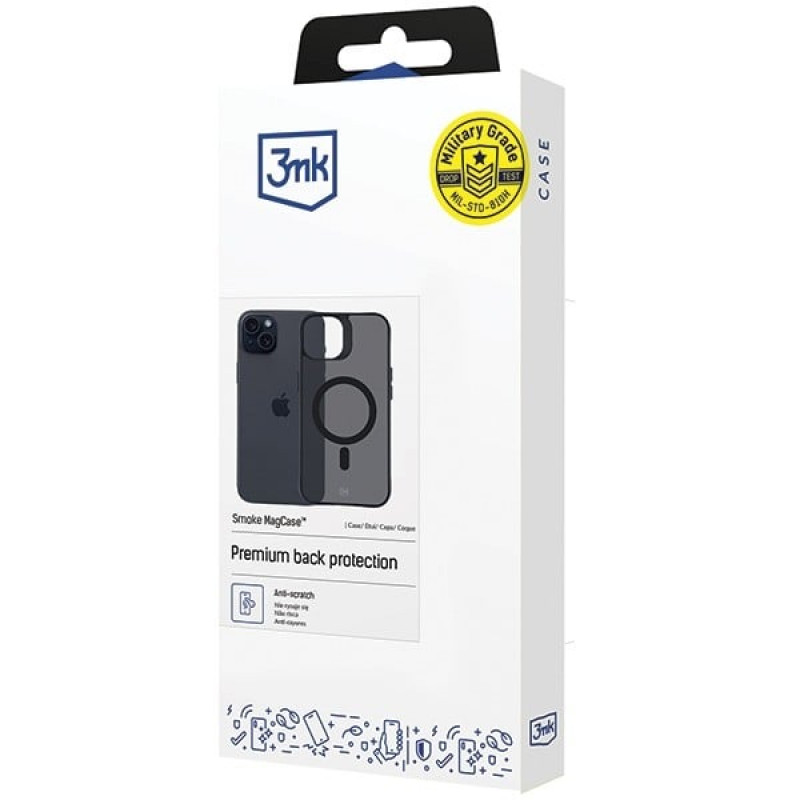3MK Smoke MagCase s MagSafe pre Apple iPhone 15 Plus, polopriehľadný (156048-0)