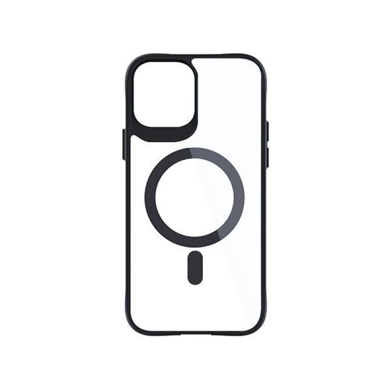 3MK Satin Armor MagCase s MagSafe pre Apple iPhone 12 Pro Max, priehľadný s čiernym rámom