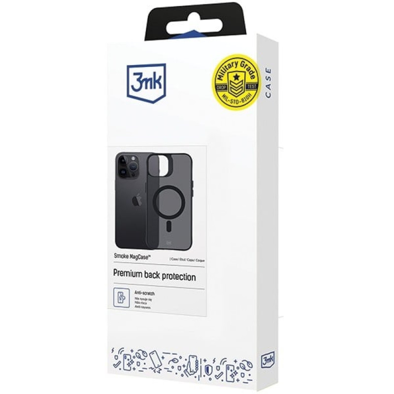3MK Smoke MagCase s MagSafe pre Apple iPhone 14 Pro, polopriehľadný