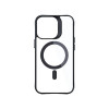 3MK Satin Armor MagCase s MagSafe pre Apple iPhone 14 Pro Max, priehľadný s čiernym rámom