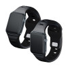 Silikónový remienok na hodinky 3mk pre Apple Watch 38/40/41 mm, čierny