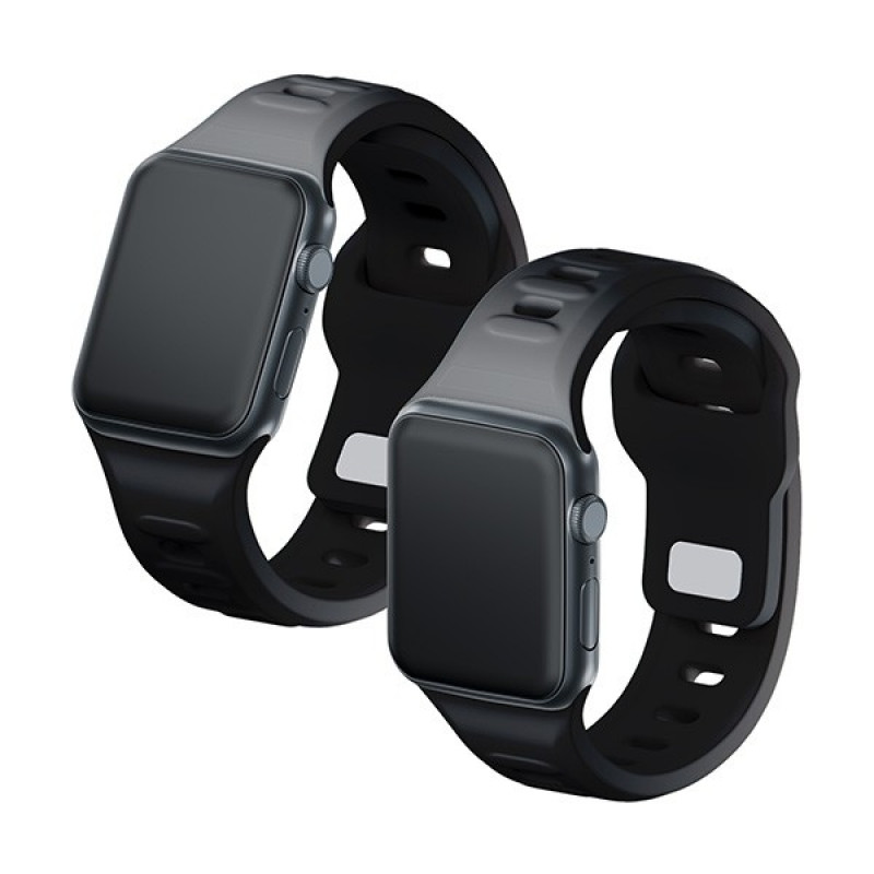 Silikónový remienok na hodinky 3mk pre Apple Watch 38/40/41 mm, čierny