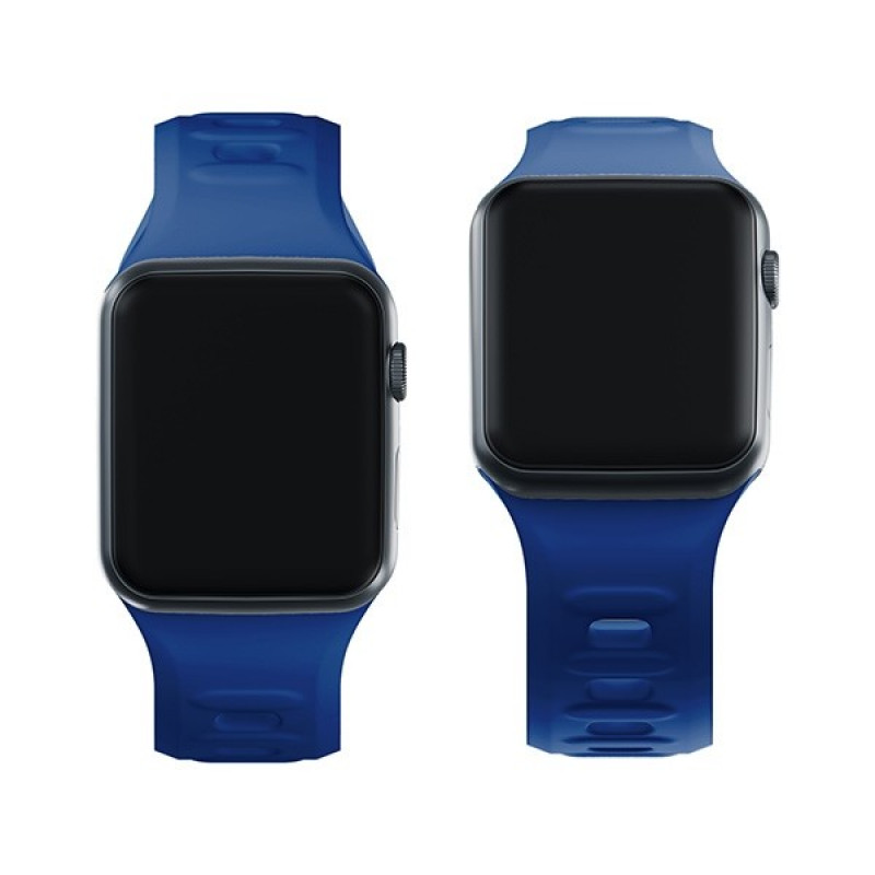 3mk Silikónový remienok na hodinky pre Apple Watch 38/40/41 mm, modrý