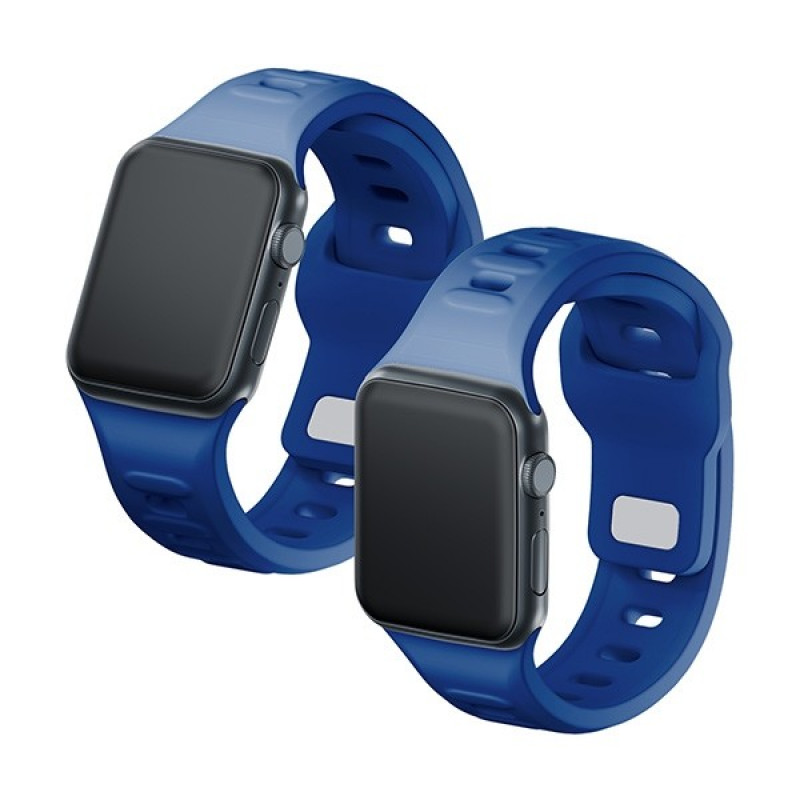 3mk Silikónový remienok na hodinky pre Apple Watch 38/40/41 mm, modrý