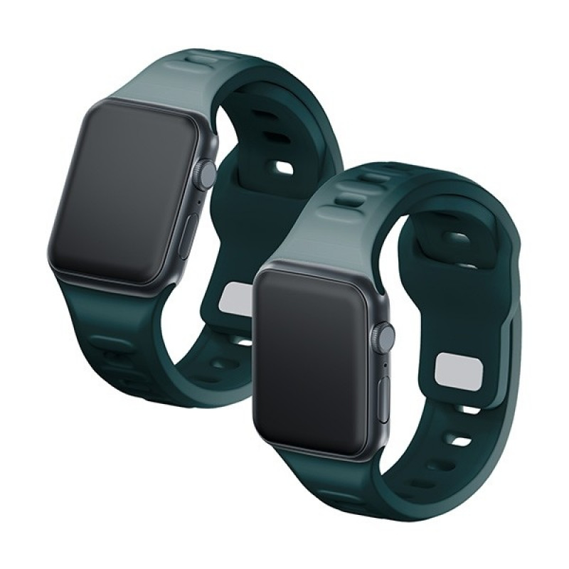 Silicónový remienok na hodinky 3mk pre Apple Watch 38/40/41 mm, evergreen