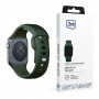 Silicónový remienok na hodinky 3mk pre Apple Watch 38/40/41 mm, tmavozelený