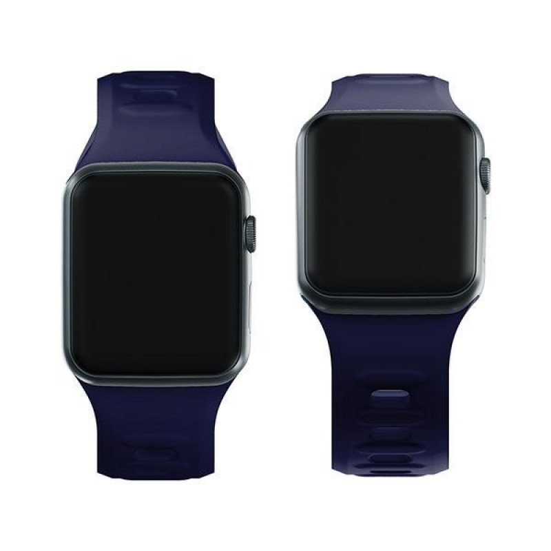 Silicónový remienok na hodinky 3mk pre Apple Watch 38/40/41 mm, ocean blue