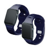 Silicónový remienok na hodinky 3mk pre Apple Watch 38/40/41 mm, ocean blue