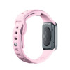 Silikónový remienok na hodinky 3mk pre Apple Watch 38/40/41 mm, práškovo ružový