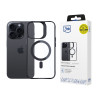 3MK Satin Armor MagCase s MagSafe pre Apple iPhone 15 Pro, transparentné s čiernym rámom