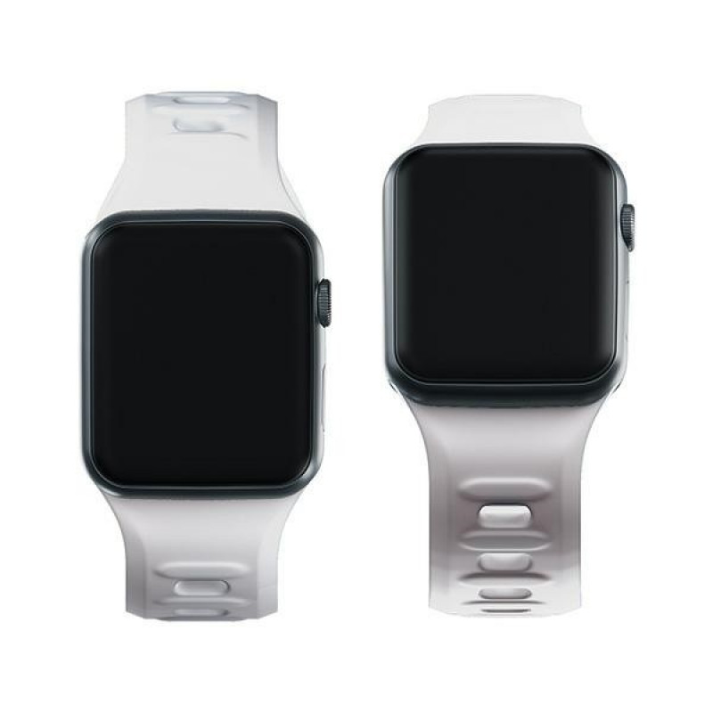 Silikónový remienok na hodinky 3mk pre Apple Watch 38/40/41 mm, biely