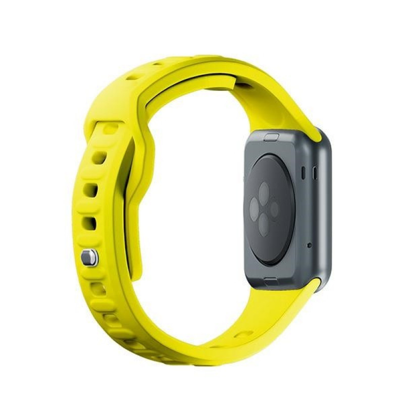 Silikónový remienok na hodinky 3mk pre Apple Watch 38/40/41 mm, žltý