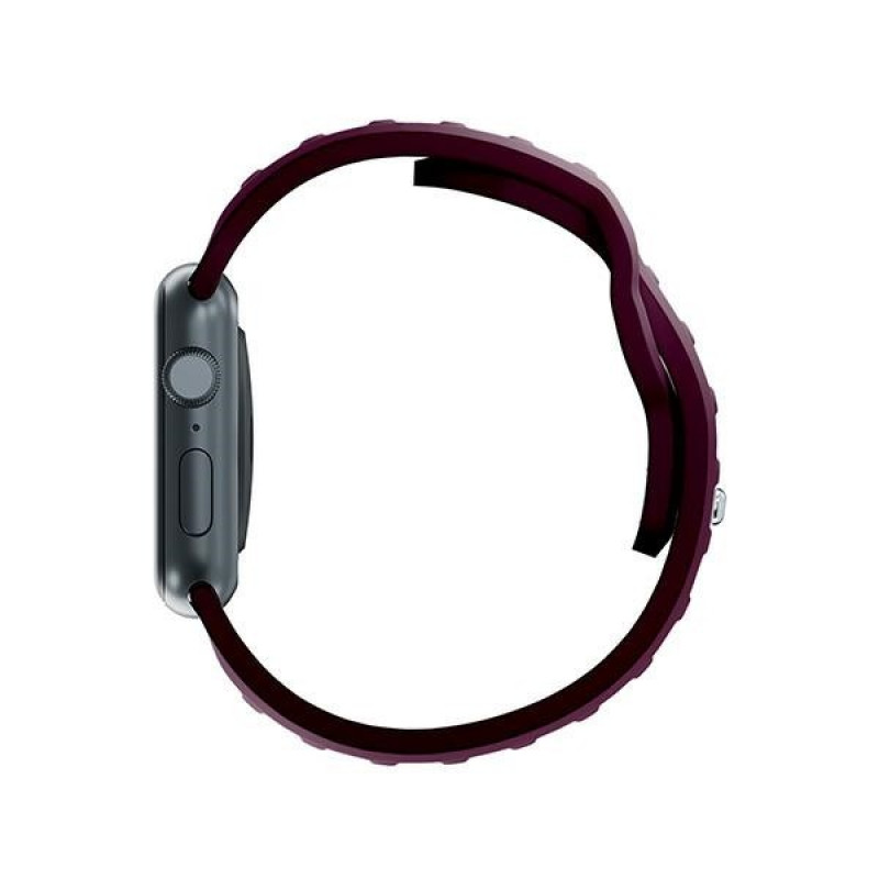 Silikónový remienok na hodinky 3mk pre Apple Watch 42/44/45/49 mm, morušová / bordová