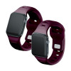 Silikónový remienok na hodinky 3mk pre Apple Watch 42/44/45/49 mm, morušová / bordová