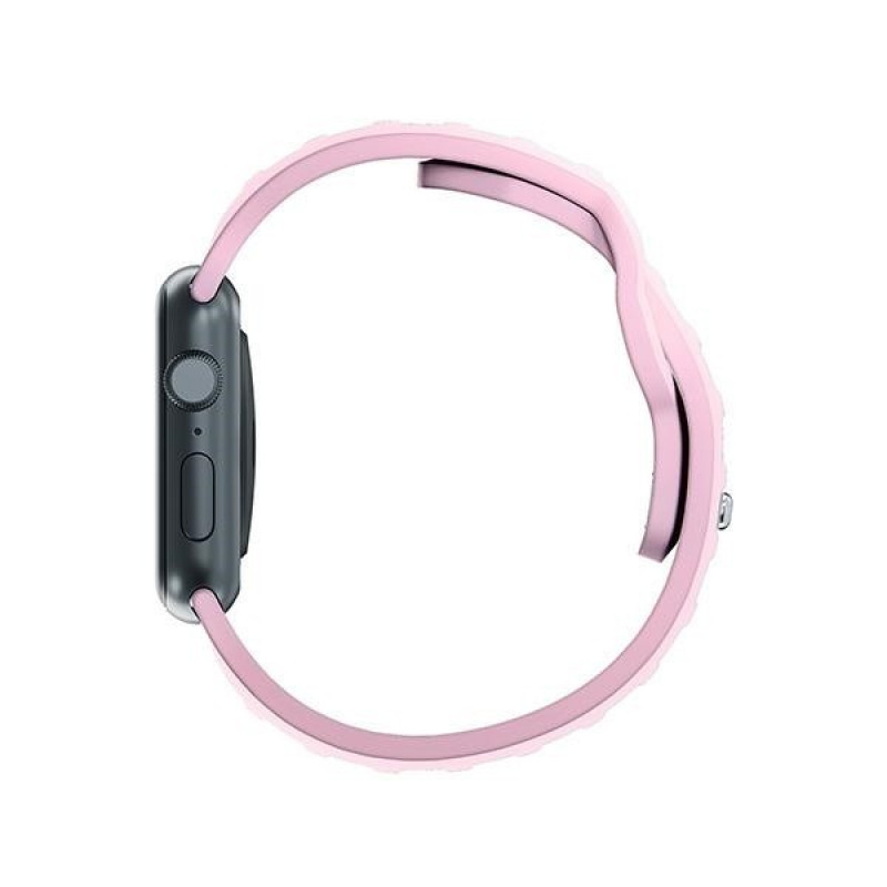 Silikónový remienok na hodinky 3mk pre Apple Watch 42/44/45/49 mm, práškovo ružový