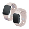 Silikónový remienok na hodinky 3mk pre Apple Watch 42/44/45/49 mm, ružovobéžová / latte