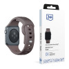 Silikónový remienok na hodinky 3mk pre Apple Watch 42/44/45/49 mm, taupe