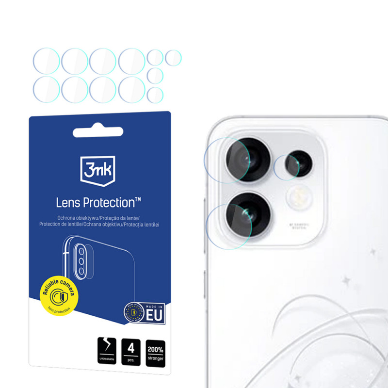 3MK Lens Protection chránič objektívu fotoaparátu pre Oppo Reno 16 (CPH2865) / Reno 16 Pro (CPH2863) (4 ks)