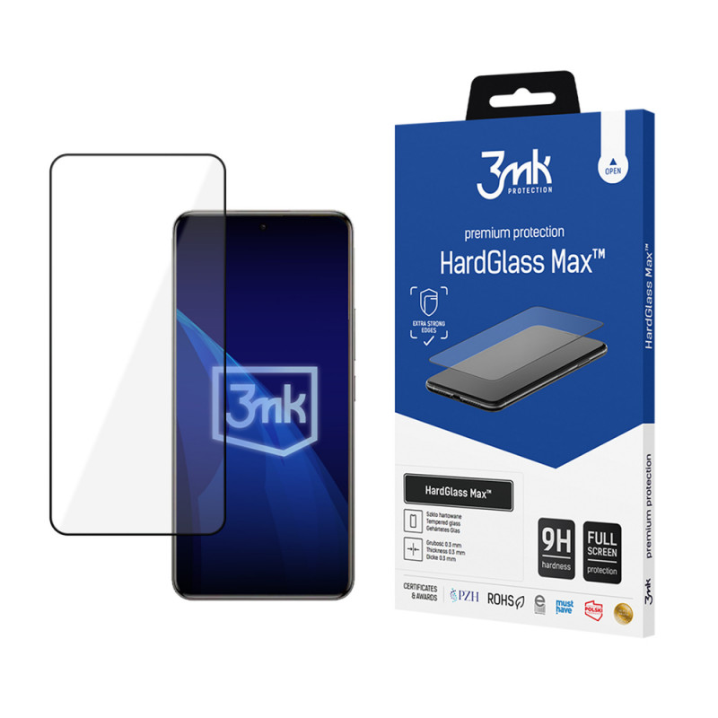 3MK HardGlass Max Redmi Note 15 Pro 4G tvrdené sklo, čierne