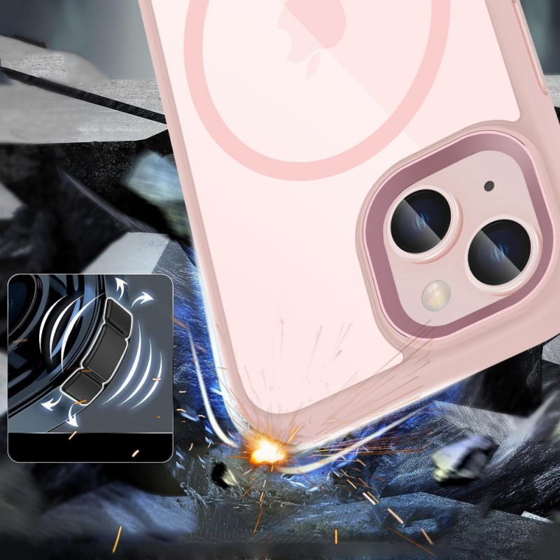 Tech-Protect MagMat MagSafe puzdro na Apple iPhone 15, ružové/číre