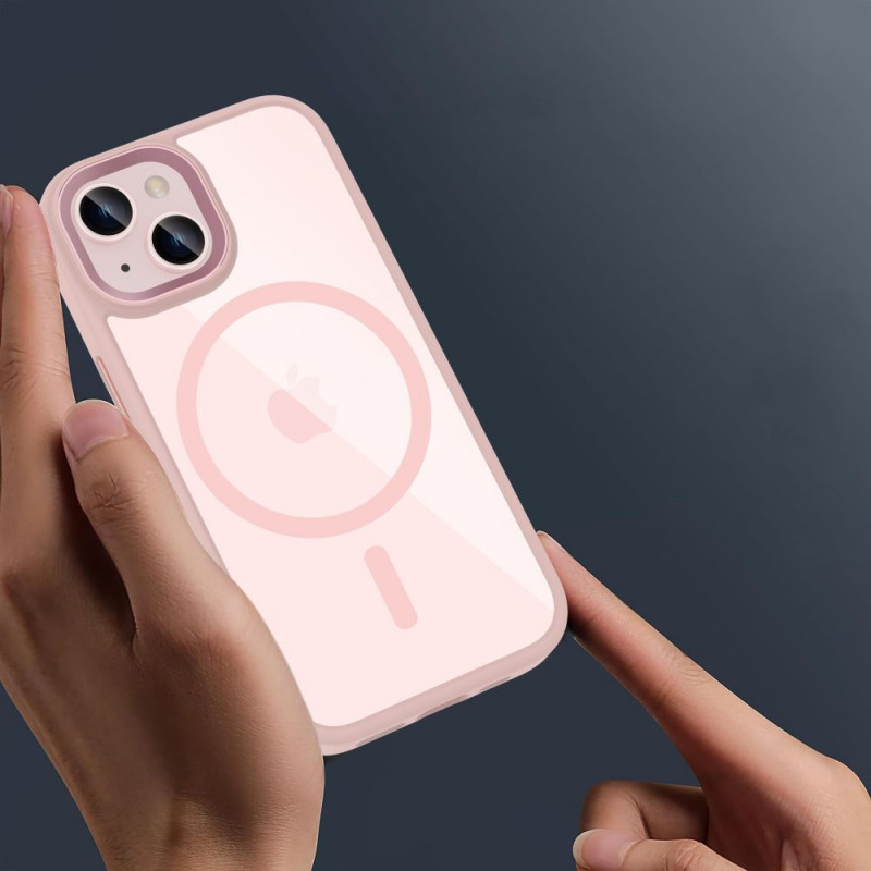 Tech-Protect MagMat MagSafe puzdro na Apple iPhone 15, ružové/číre