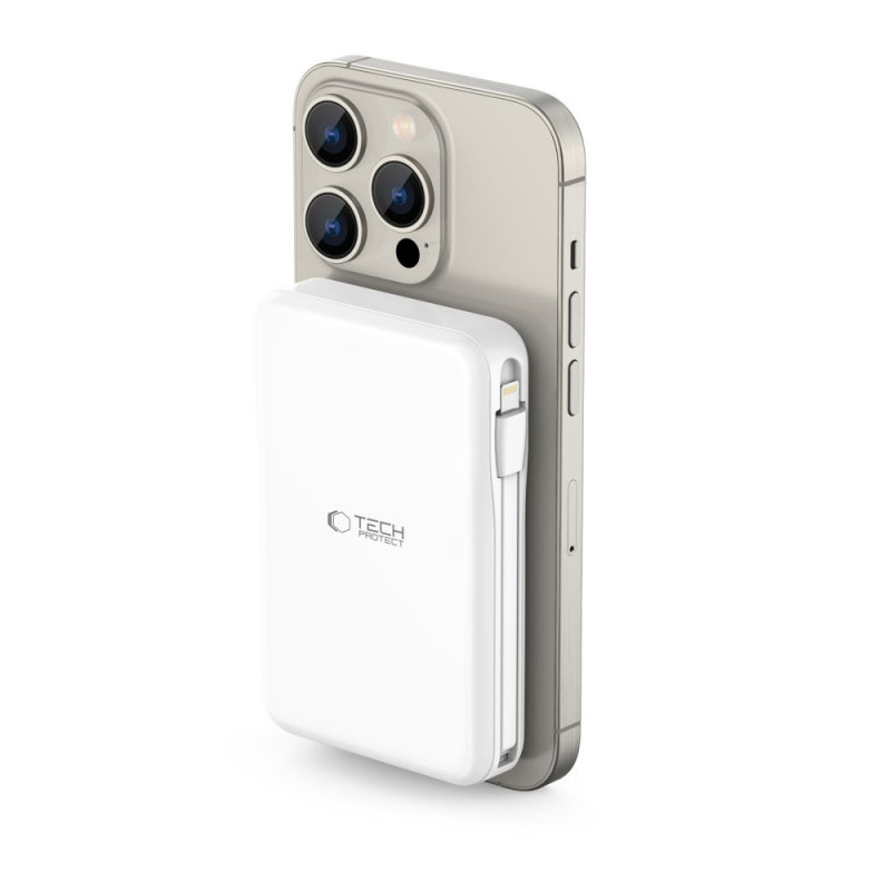 Tech-Protect PB31 LifeMag MagSafe power banka 10000 mAh, 15 W, biela