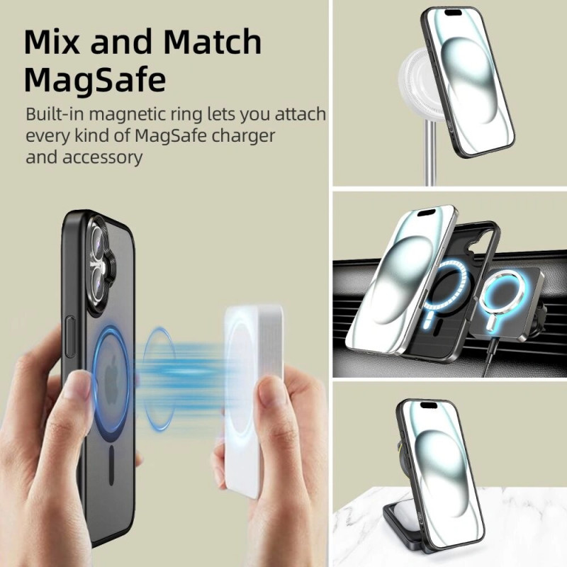 Puzdro Tech-Protect MagMat MagSafe pre Apple iPhone 16, matná čierna