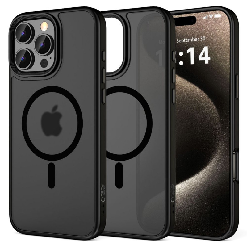 Puzdro Tech-Protect MagMat MagSafe pre Apple iPhone 16 Pro, matná čierna