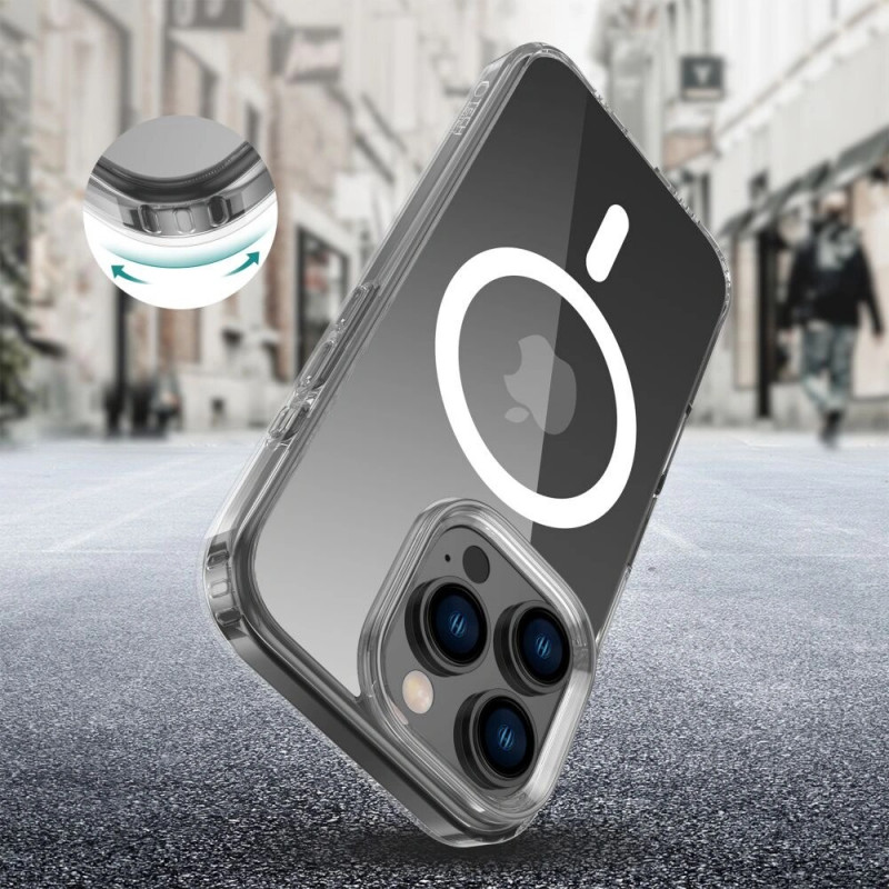 Tech-Protect Flexair Hybrid MagSafe puzdro pre Apple iPhone 16 Pro, priehľadné