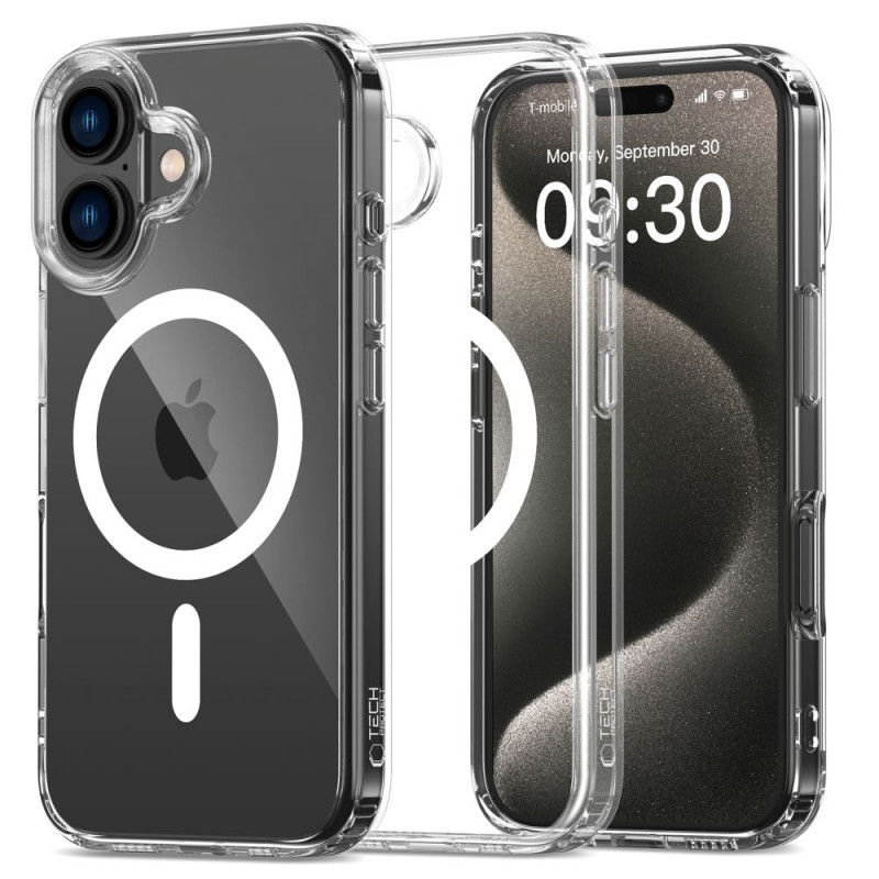 Tech-Protect Flexair Hybrid MagSafe puzdro pre Apple iPhone 16 Plus, priehľadné