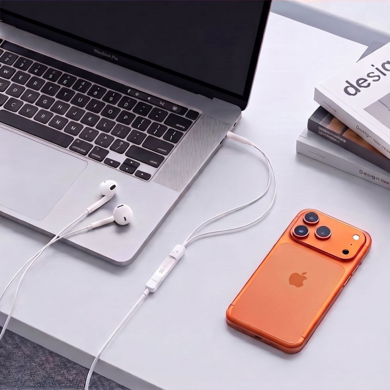 Tech-Protect Ultraboost Core G4 Mini Jack 3,5 mm káblové slúchadlá, biele (THP5619)