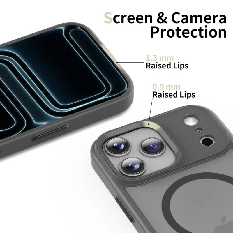 Tech-Protect Magmat MagSafe puzdro pre Apple iPhone 17 Pro Max, matná pastelová sivá